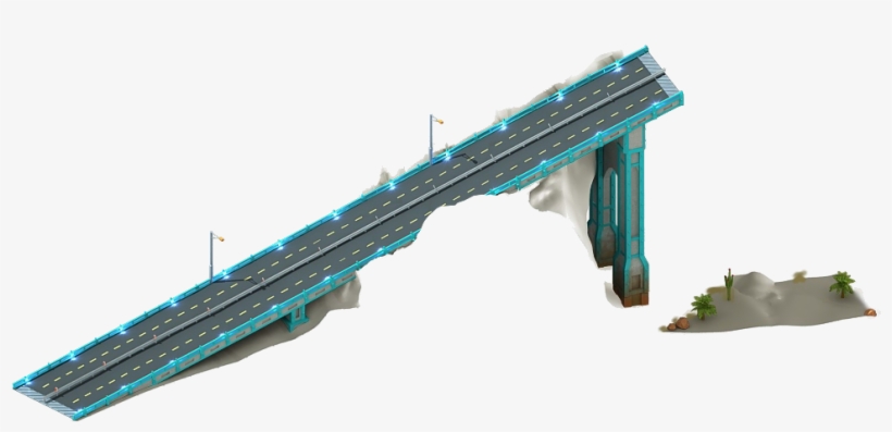 Suspension Bridge Approach L1 - Overpass, transparent png #3827803