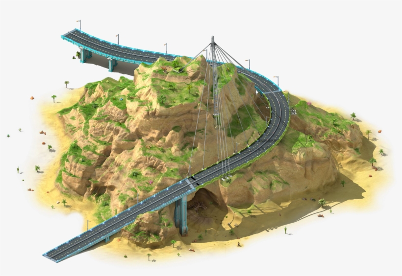 Suspension Bridge Full, transparent png #3827897