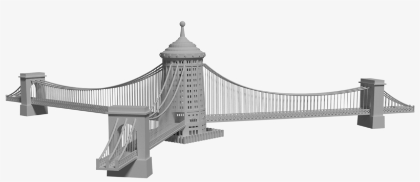 3 Way - - Self-anchored Suspension Bridge, transparent png #3828285