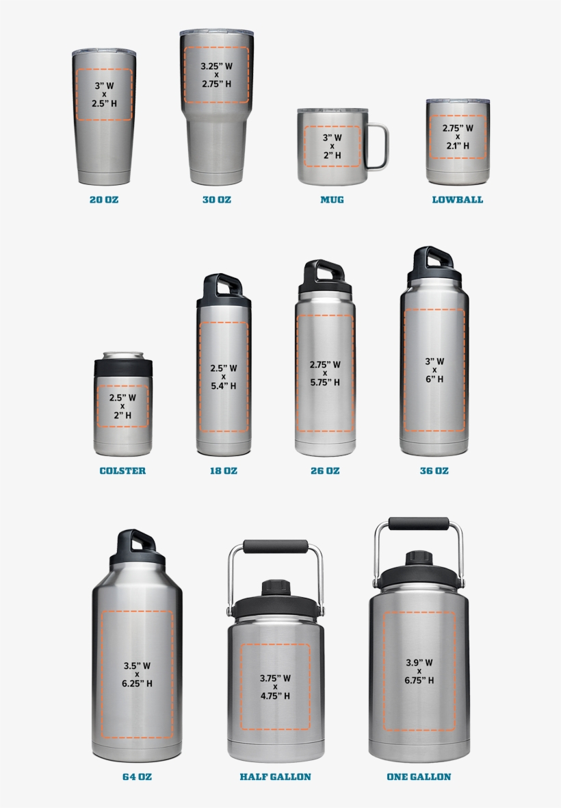 Marking Area On Customized Duracoat Yeti Rambler - Yeti Rambler Jug - 1 Gallon, transparent png #3828672