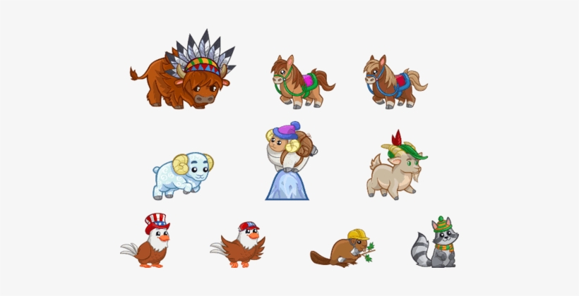 Click To See Printable Version Of Cute American Eagle, - Bison And Beaver, transparent png #3829286