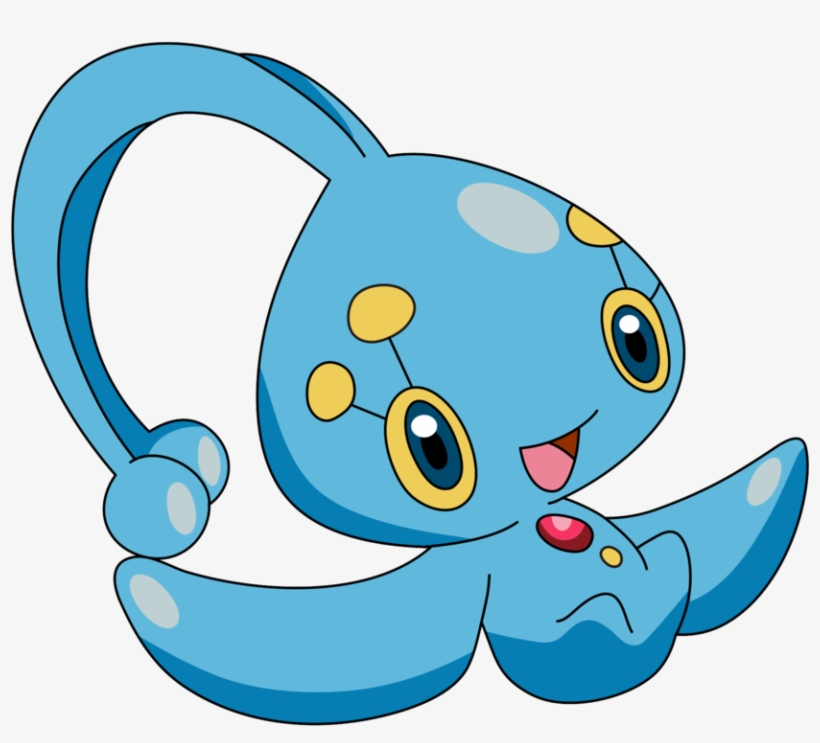 Manaphy - Blue Pokemon With Red Gem, transparent png #3830033