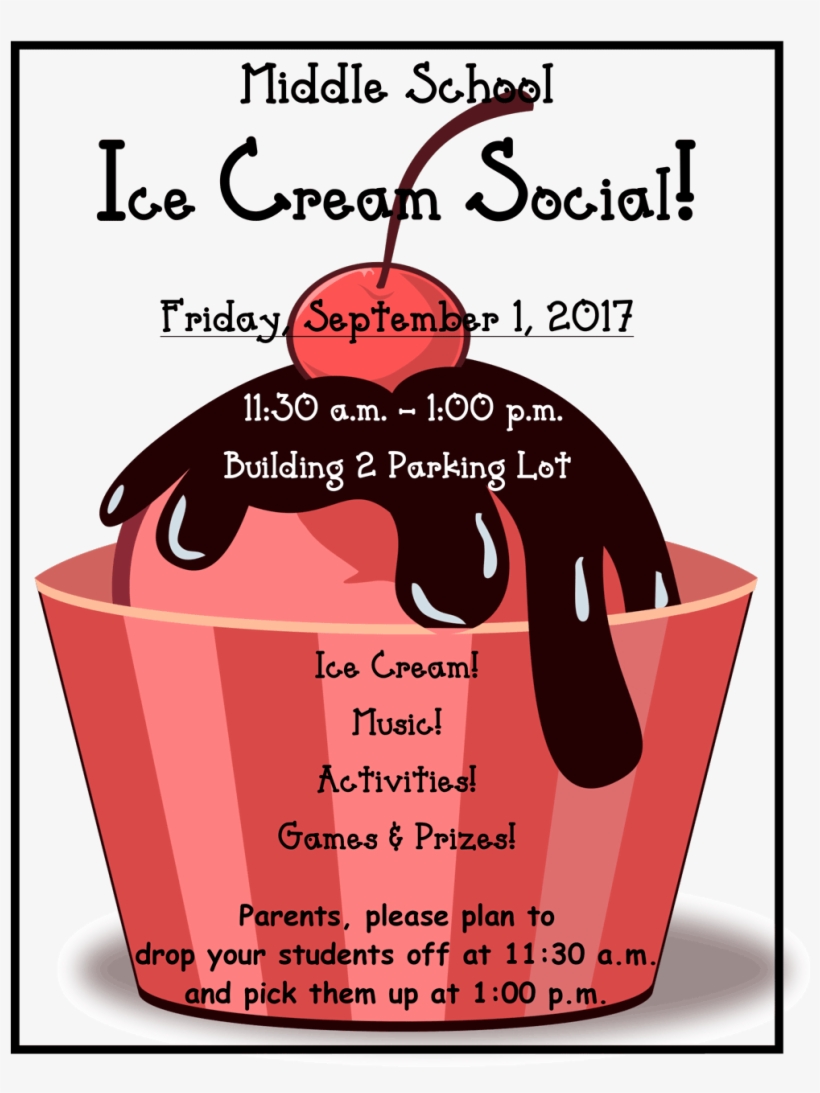 Middle School Ice Cream Social - Ice Ice Baby - Forever 80 - Download, transparent png #3830612