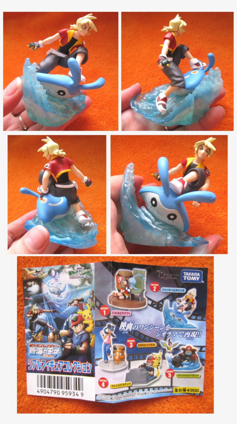 Jackie And Mantyke Figure/diorama From The Manaphy - Pokemon Ranger And The Temple, transparent png #3830999