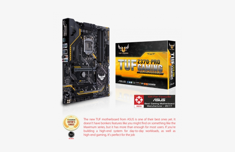 Tuf Z370-pro Gaming - Asus Tuf Z370-pro Gaming - Motherboard - Atx - Lga1151, transparent png #3831854