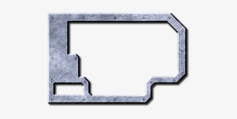 For This Frame I Used Some Scratched Metal Texture, - Metal, transparent png #3831944