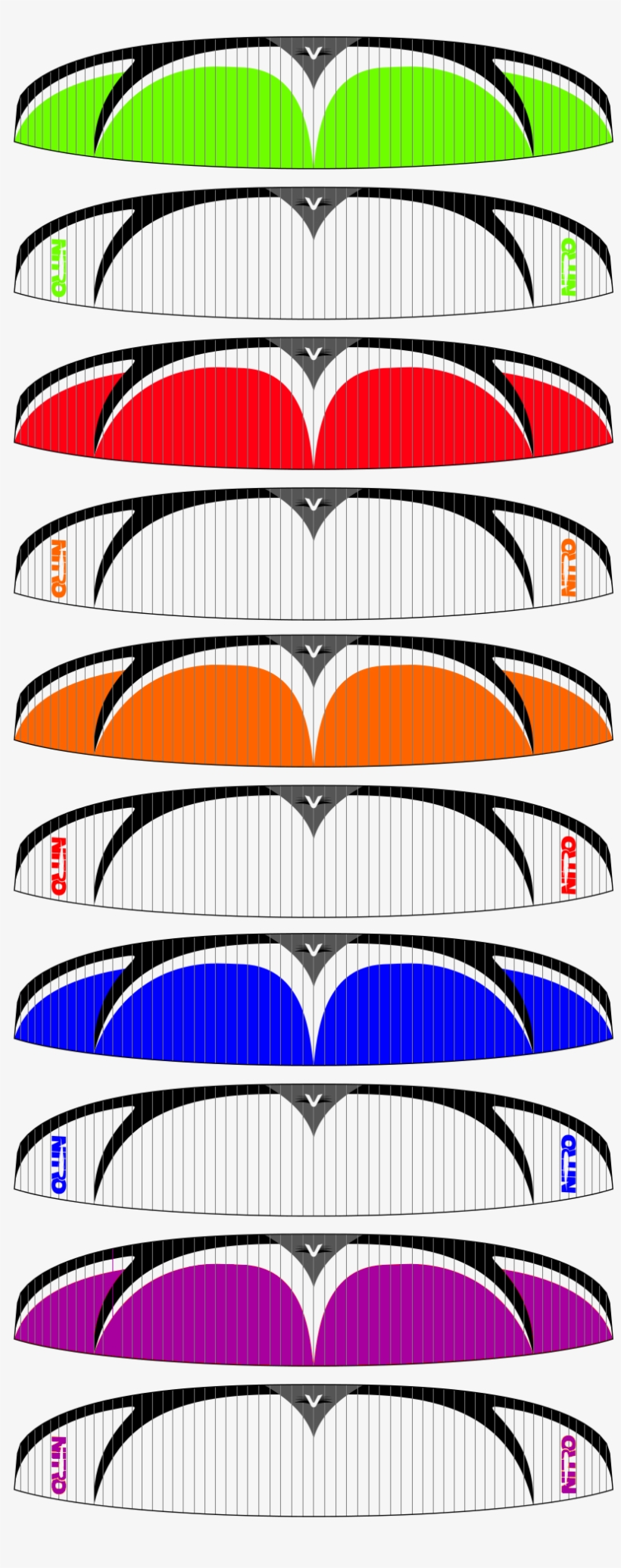 Velocity Nitro Paraglider Colors Png - Portable Network Graphics, transparent png #3832053