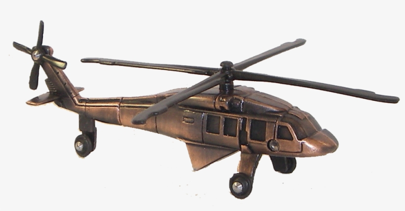 Black-hawk Military Helicopter Bronze Pencil Sharpener - Helicopter 4 Blades, transparent png #3832099