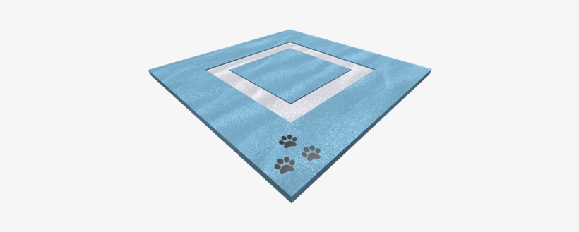 Pastel Blue Paw Rug - Mat, transparent png #3832216