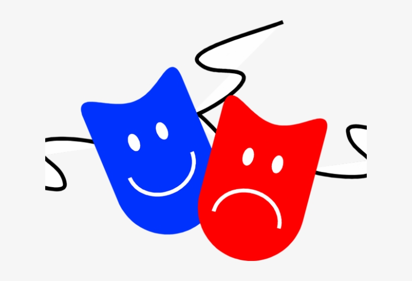 Mask Clipart Comedy Drama - Theatre Mask Clipart, transparent png #3832299