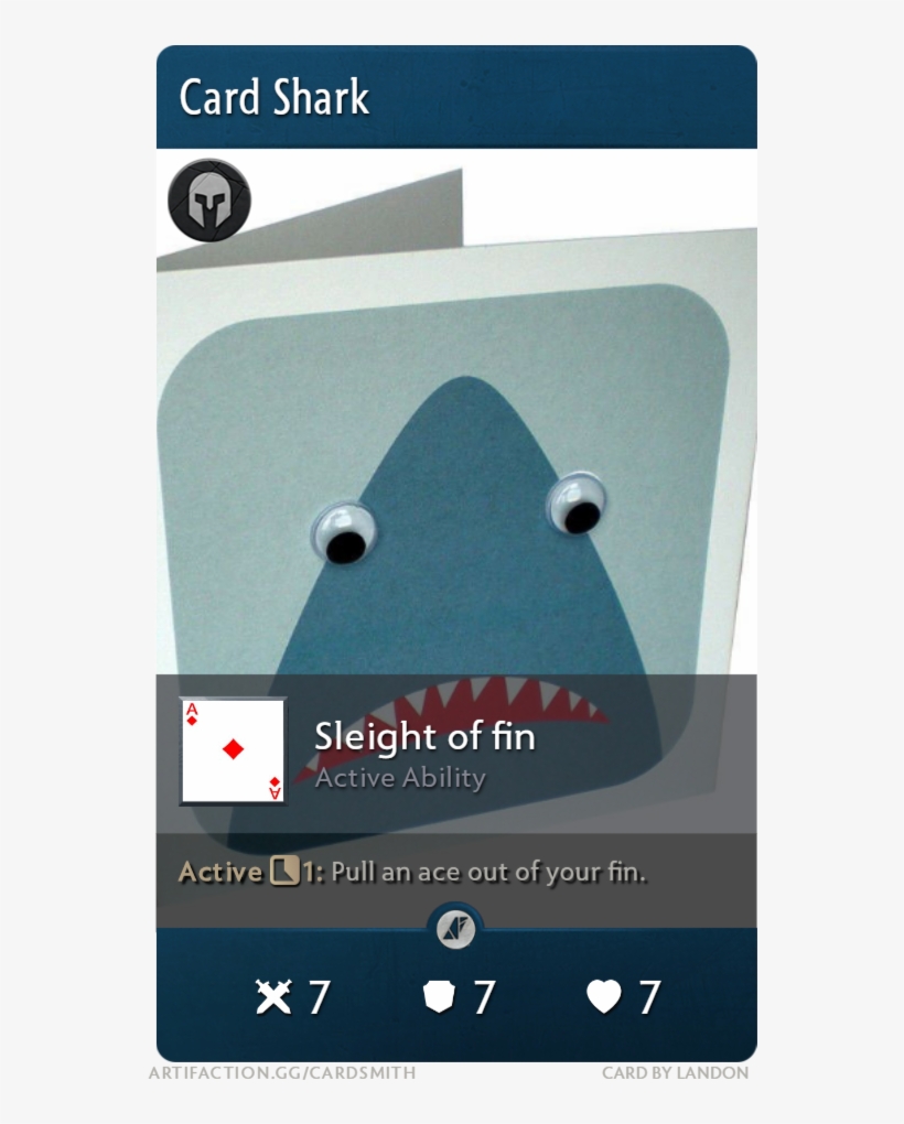 Https - //i - Imgur - Com/sie9i6k - Wobbly Eyed Shark Card, transparent png #3832442