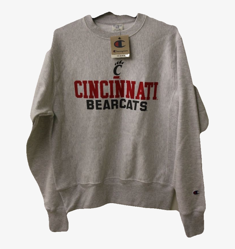 Champion University Of Cincinnati Bearcats Gray Crewneck, - Cincinnati Bearcats, transparent png #3832699