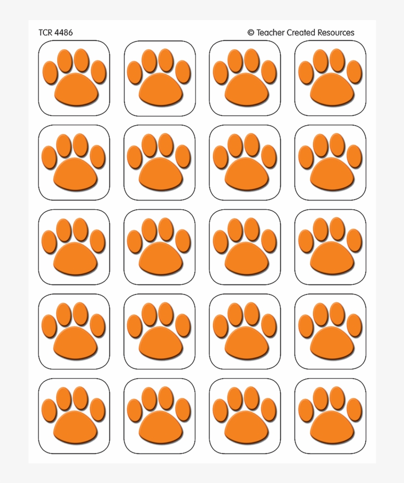 Teacher Created Resources Green Paw Print Stickers, transparent png #3832744