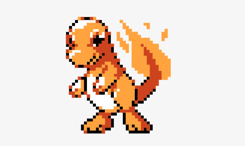 Pokemon Charmander Red Cute Videogames Sprite Freetoed - Pokémon Red Version Reproduction Nintendo Game Boy, transparent png #3832849