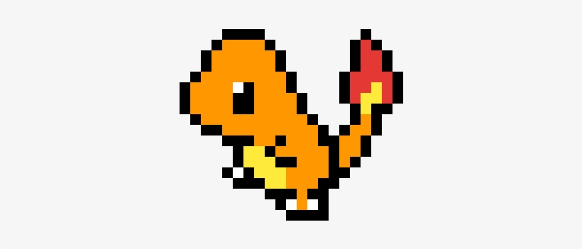 Charmander Mini Sprite - Pixel Art Pokemon Charmander, transparent png #3832858