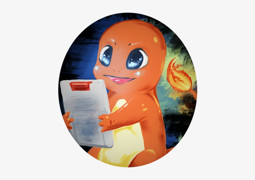 Charmander Playing A Gameboy - Cartoon, transparent png #3833266