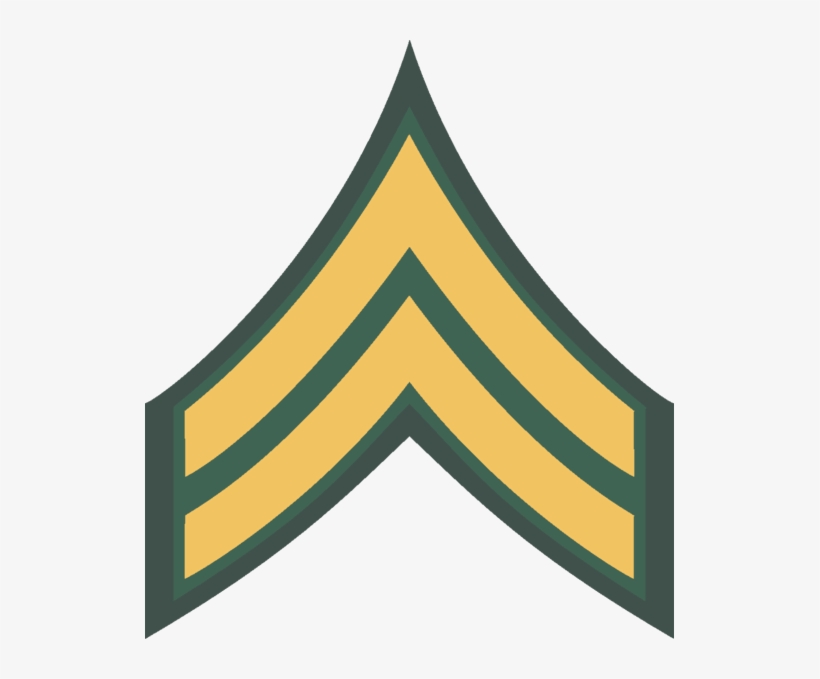 Corporal Rank - Sergeant Insignia, transparent png #3833469