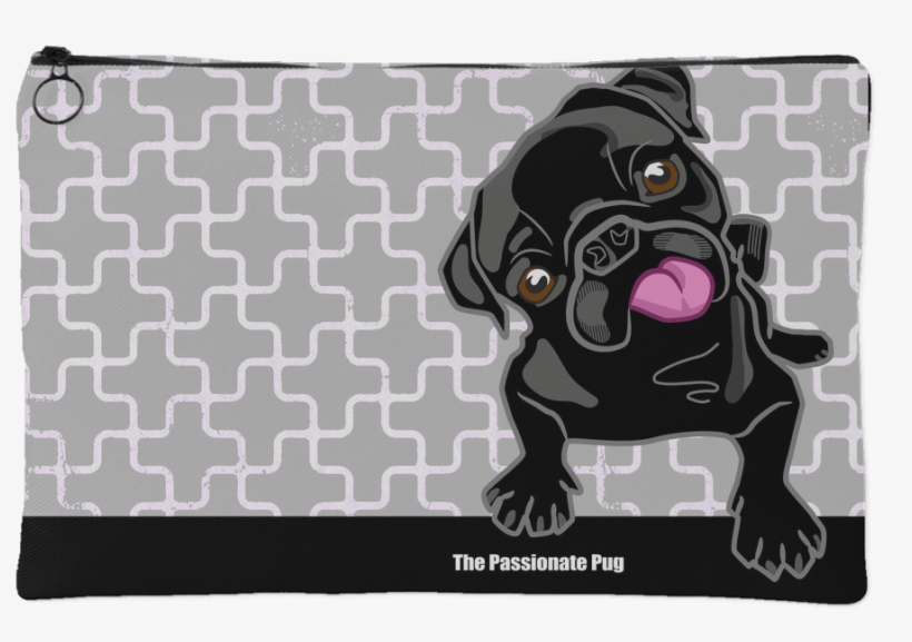 Black Pug Makeup Pouch Slate - Pug, transparent png #3833514