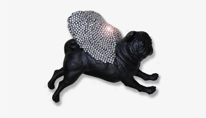 Pugs Might Fly Wall Hangings Set Of 3 Diamante Pug - Pug, transparent png #3833745