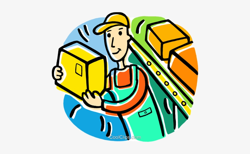 Man Working In A Stockroom Royalty Free Vector Clip - Almoxarifado Png, transparent png #3834101