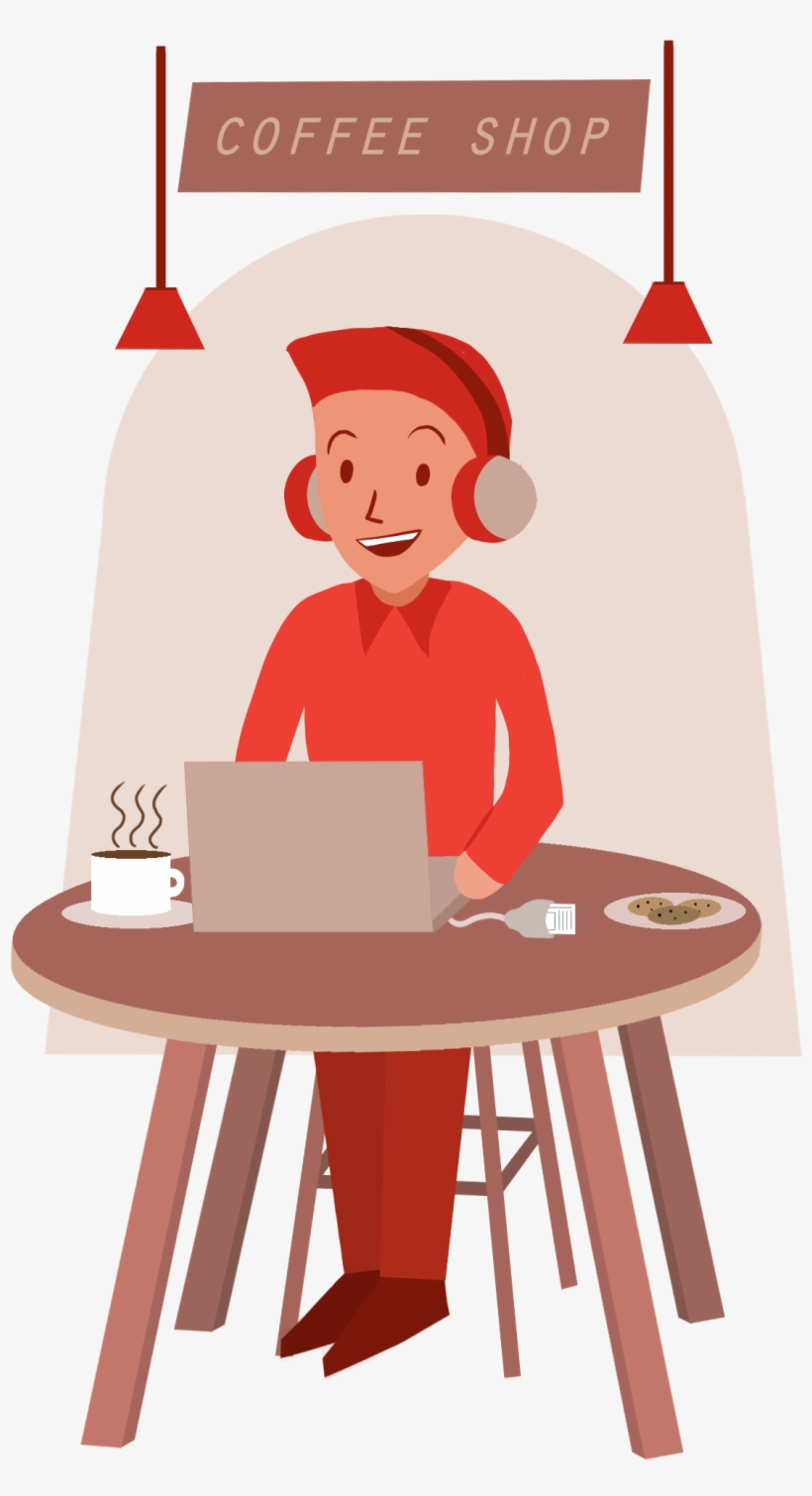 A Man Working At A Coffee Shop, Because The Piv Card - Kitchen & Dining Room Table, transparent png #3834161