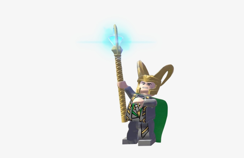 Loki Laufeyson - Lego Marvel Super Heroes Loki Staff, transparent png #3834258