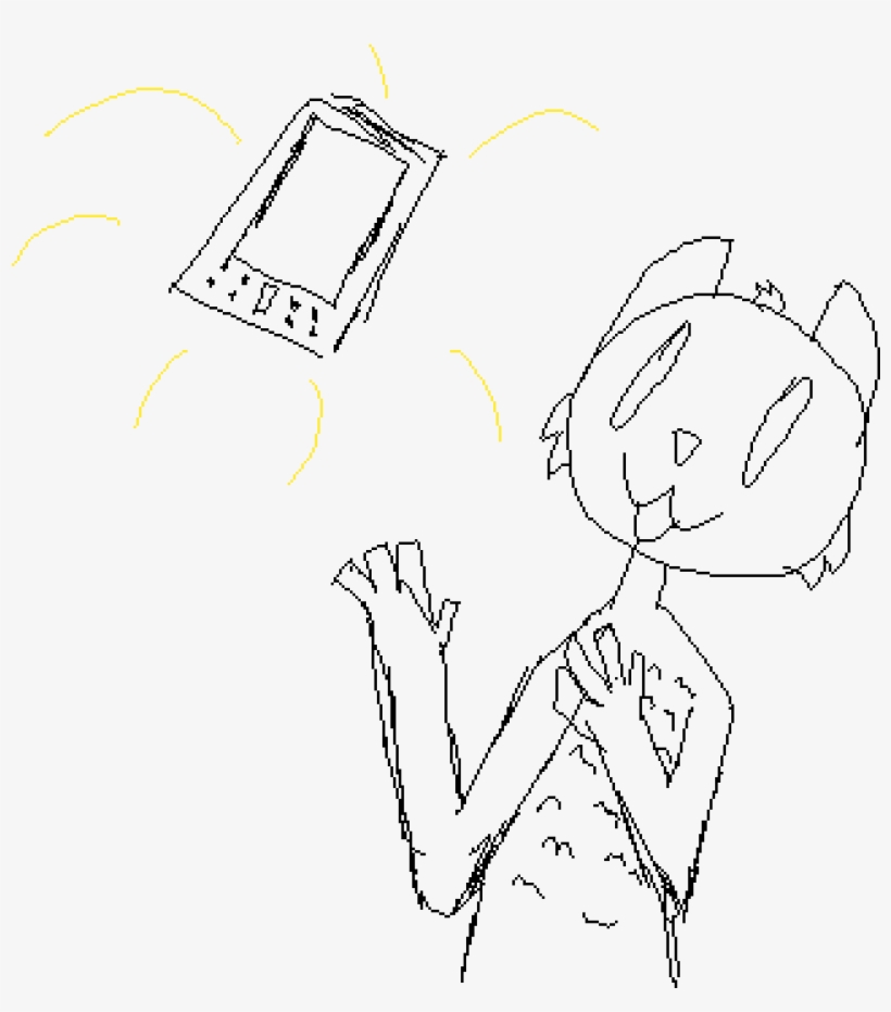 A Wild Drawing Tablet Appeared - Line Art, transparent png #3834430