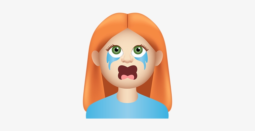 Gingermoji7 All408px 0005 Layer Comp 6 Straighthairgirlcrying - Portable Network Graphics, transparent png #3834609