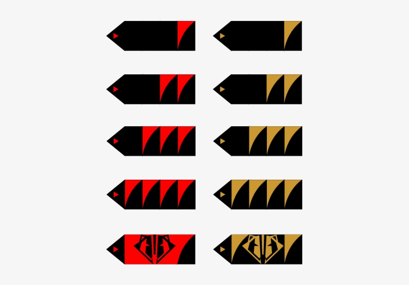 Hellbadgerranksredgold - Rank Insignia 2000px Gold, transparent png #3834611