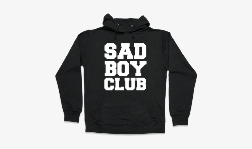 Sad Boy Club Hooded Sweatshirt - Anime Is Trash And So Am, transparent png #3834882