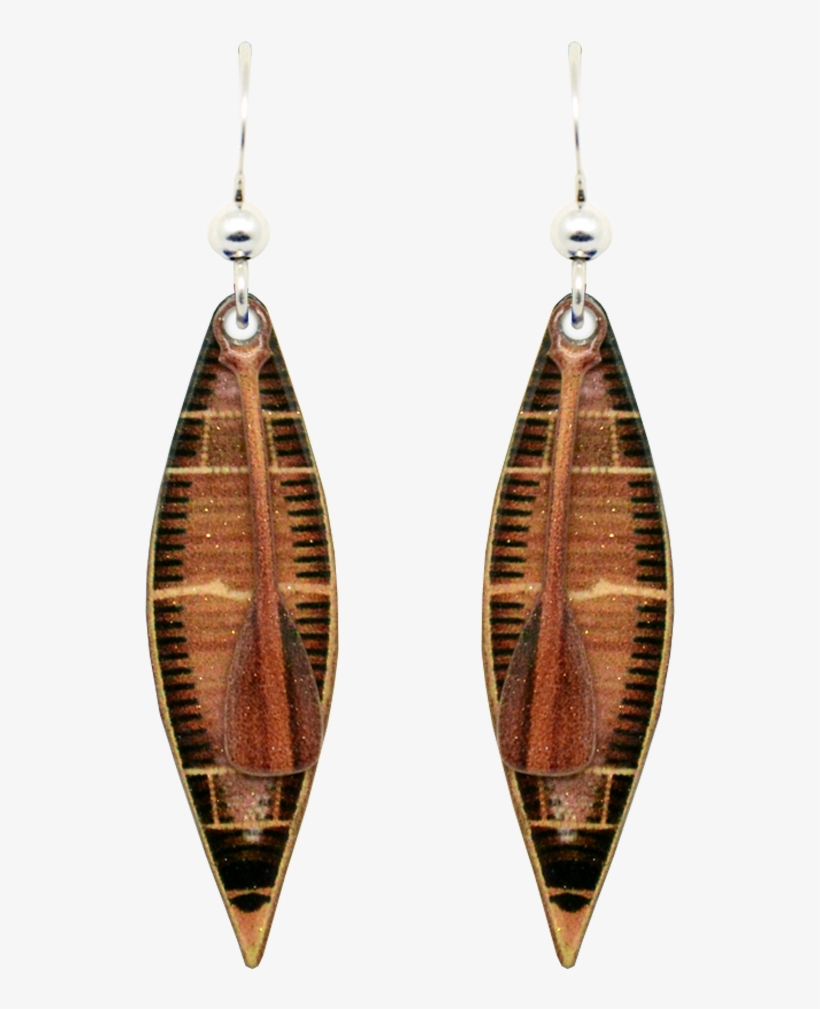 Canoe With Paddle - Earrings, transparent png #3835661