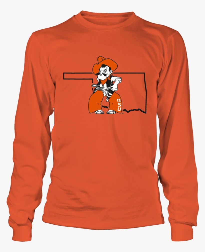 Pistol Pete In State Outline - College Flags And Banners Co. Osu Cowboys Pistol Pete, transparent png #3835791