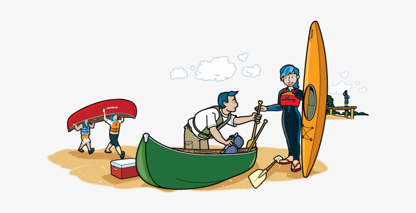 Paddlesports Safety Course - Canoe Instruction Cartoons, transparent png #3835821