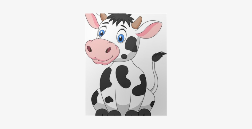 Cartoon Cow Sitting, transparent png #3836070
