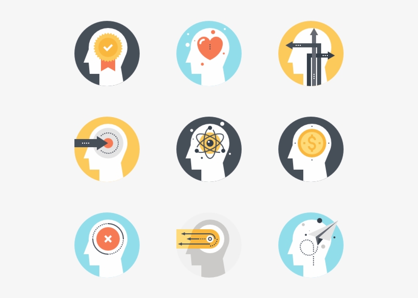 Thinking And Brain Process - Transparent Brain Icon, transparent png #3836098