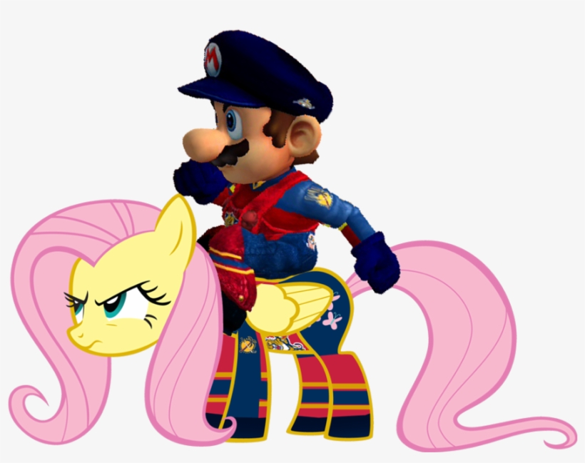 More Like Luigi And Fluttershy By Rainbowmario11 - Fluttershy X Bowser Jr, transparent png #3836319