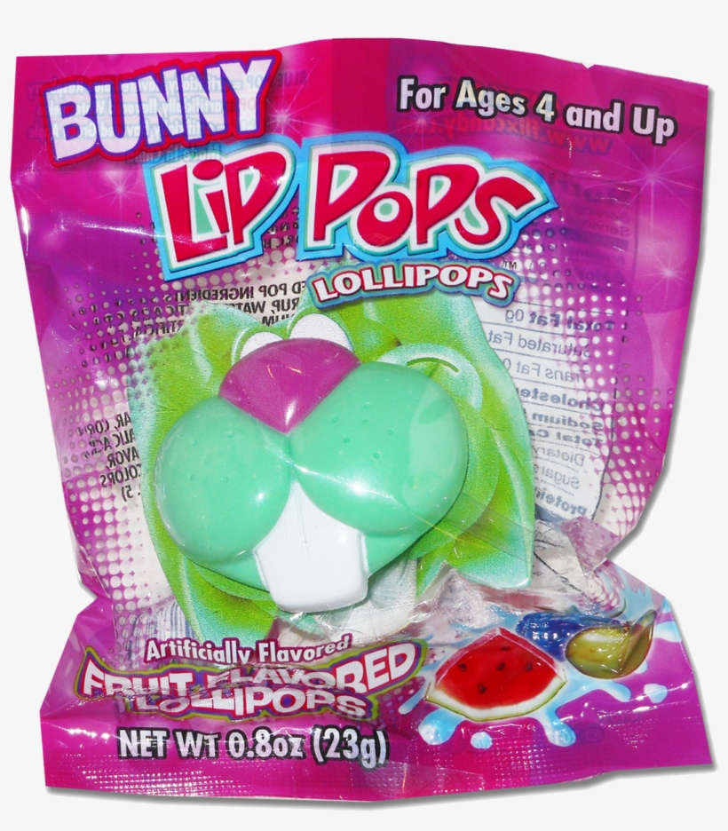 Bunny Lip Pops - Flix Big Stuff Lip Pops Lollipops, Wild Blue Raspberry, transparent png #3836371