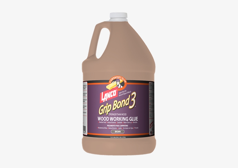 Grip Bond 3™ Is A Yellow Glue Made From Polyvinyl Acetate - Lanco Grip Bond 3, transparent png #3836842