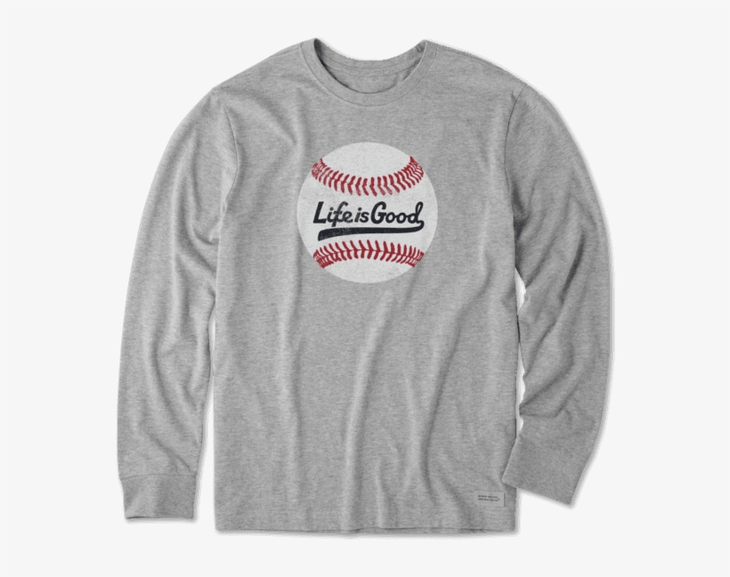 Men's Ballyard Baseball Long Sleeve Crusher Tee - Pirate Baseball Twin Duvet, transparent png #3836889