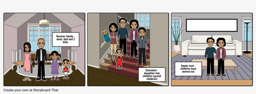 Family Storyboard - Cartoon, transparent png #3837134