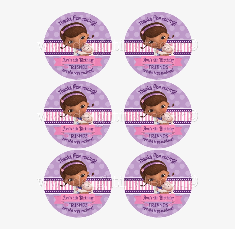 Doc Mcstuffins Birthday Sticker Tags - Disney Junior Doc Mcstuffins Mega Colouring, transparent png #3837506
