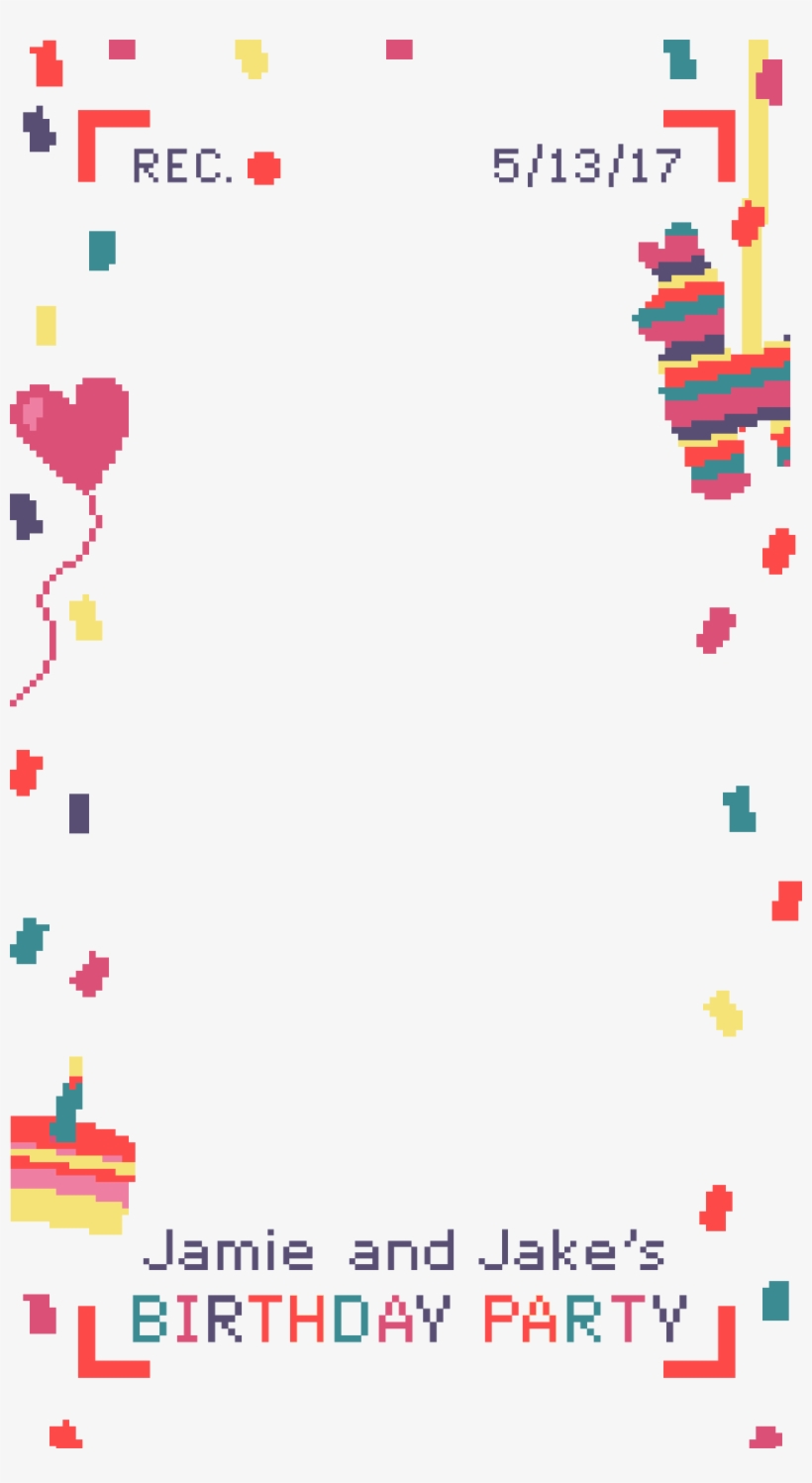 Snapchat Filter - Transparent Snapchat Birthday Filter, transparent png #3837586