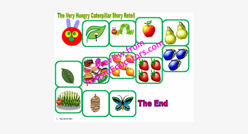 "hungry Caterpillar" Match, Sort, & Sequence For Autism - Sequence, transparent png #3838777