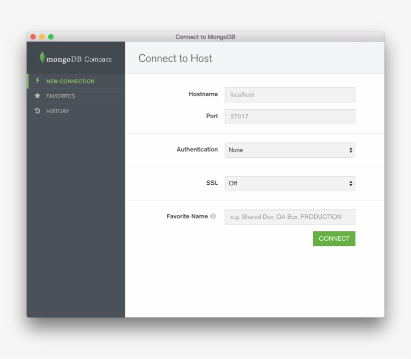Images/new Connection Form - Best Mongodb Gui Free, transparent png #3839922