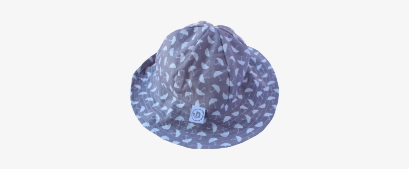 Summer Hat Umbrella Grey - Polka Dot, transparent png #3840372