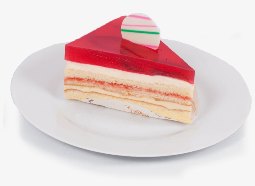 Slice Strawberry Cheese Cake Rp - Cheesecake, transparent png #3840394