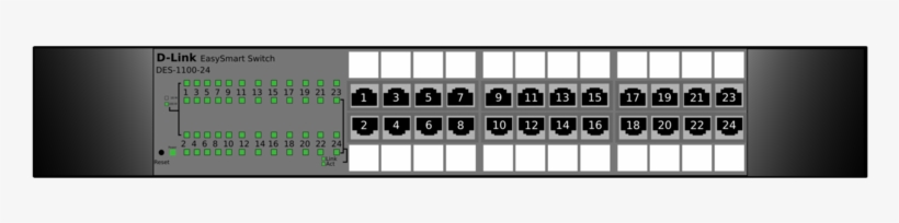 Network Switch Electrical Switches Wiring Diagram Port - 24 Port Switch Clip Art, transparent png #3840840
