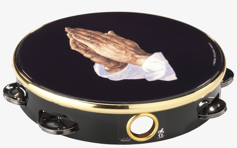 Remo Praise Tambourine-praying Hand , 8" - Tambourine With Praying Hands, transparent png #3840862