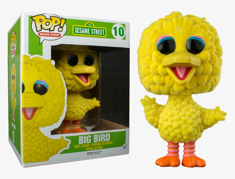 Big Bird Flocked Variant 6" Super-sized Pop Vinyl Figure - Big Bird Pop Vinyl, transparent png #3841739