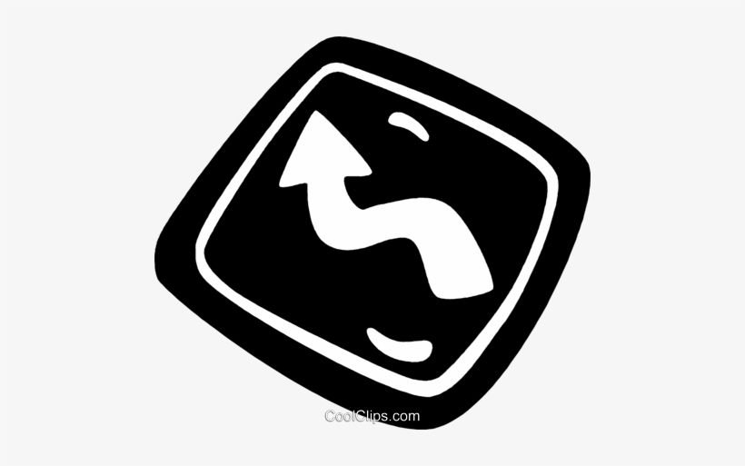 Winding Road Signs Royalty Free Vector Clip Art - Normal Distribution, transparent png #3842559